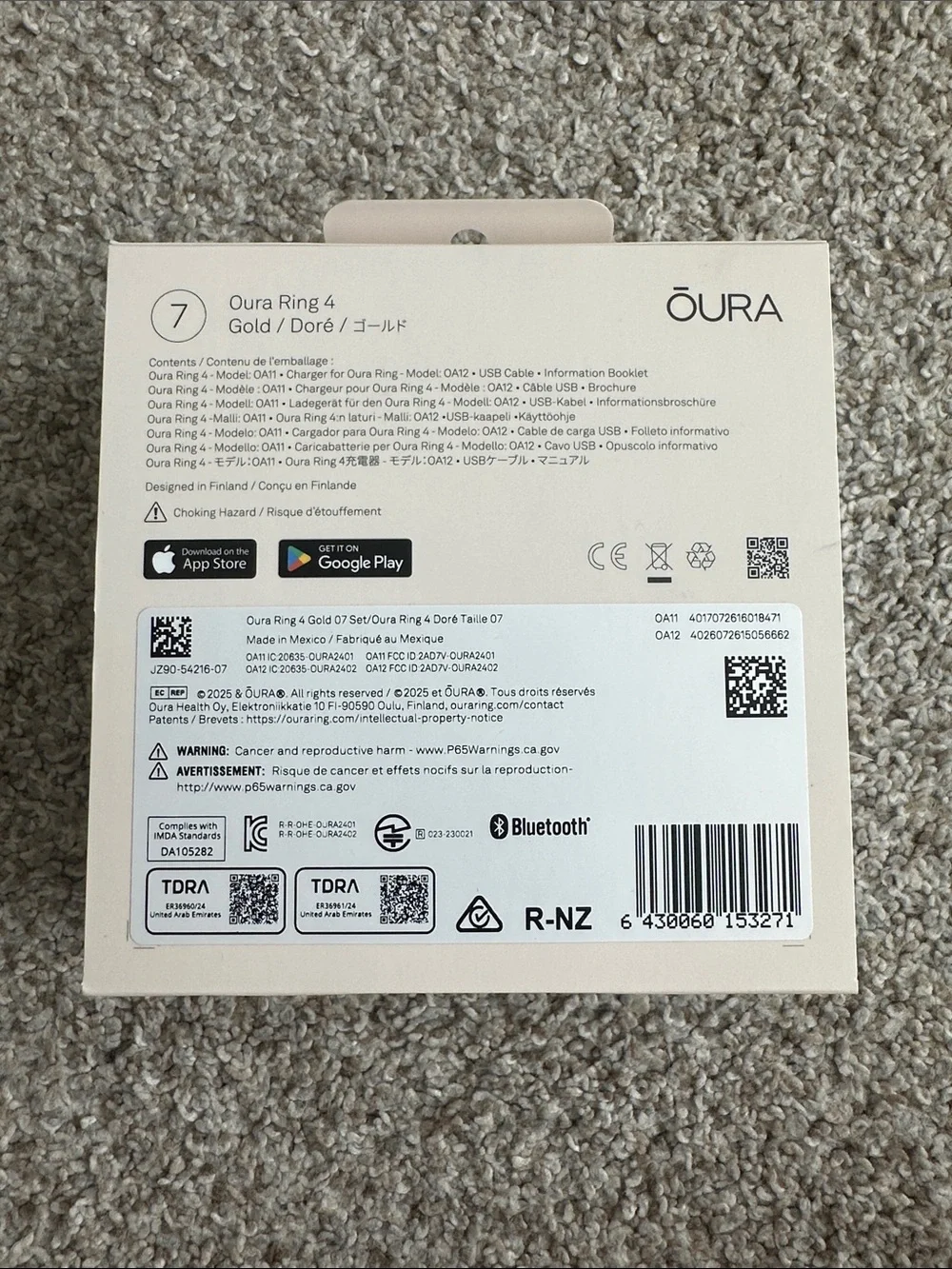 Oura Ring 4 - Gold - Brand New